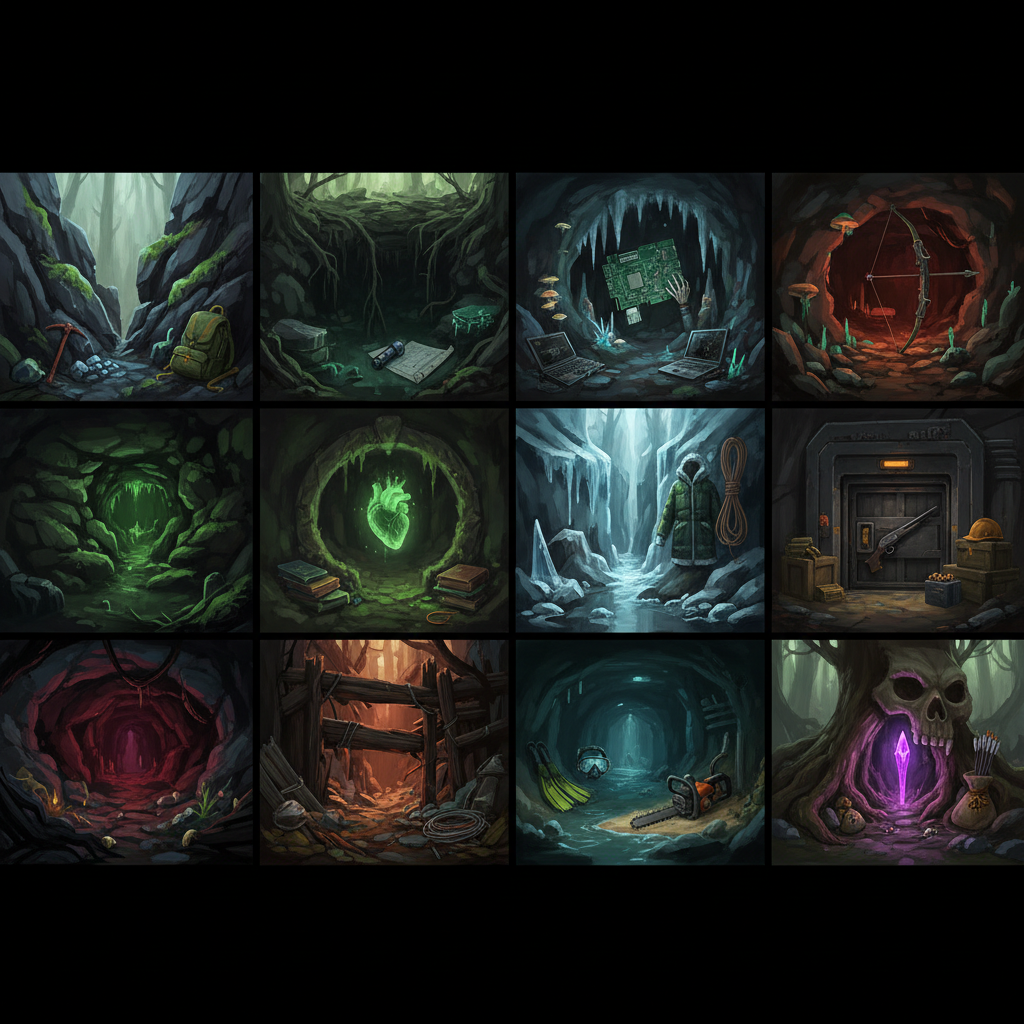 All 10 Cave Entrances and Their Loot in Sons of the Forest — illustration