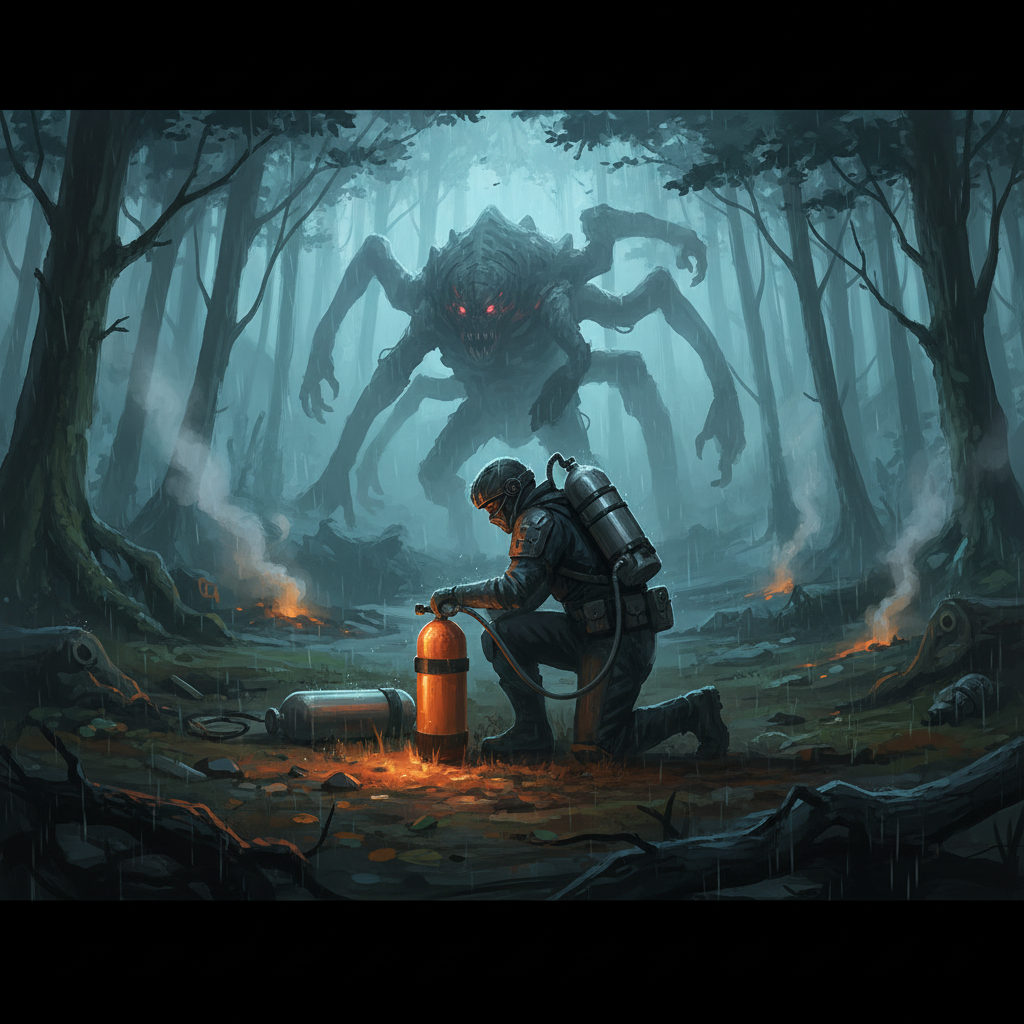 How to Change Your Air Tank in Sons Of The Forest — illustration