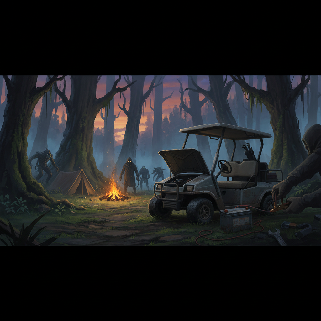 Sons of the Forest: How to Replace Your Golf Cart Battery — illustration