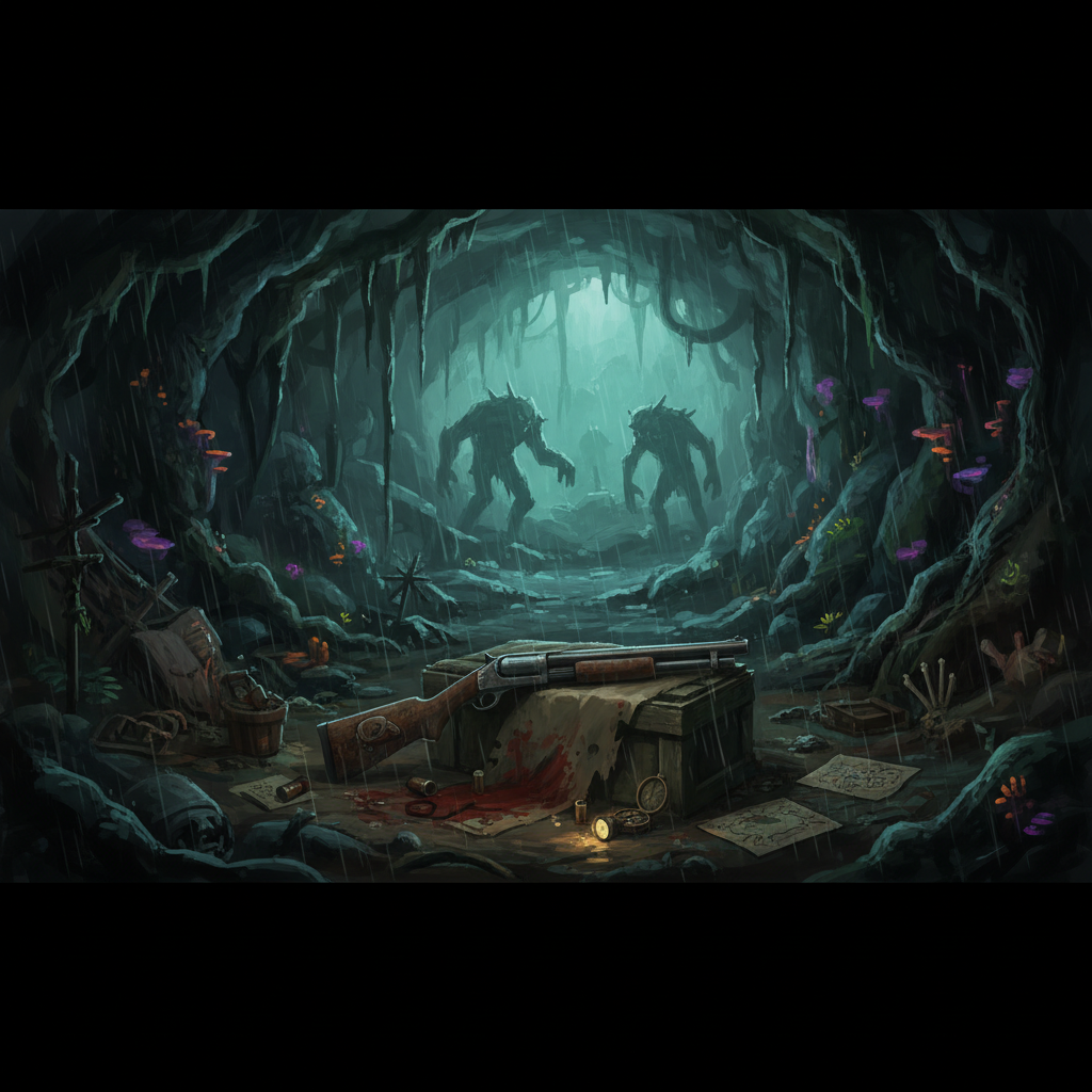 Sons Of The Forest Where To Find The Shotgun — illustration